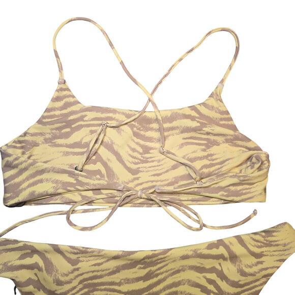 NWT Skatie Yellow Zebra Print Bikini - Picture 4 of 8